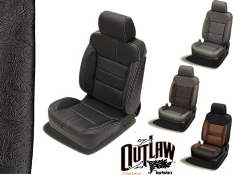 Custom Chevy Truck Seats Silverado Outlaw Edition Tooled Leather 2014 2018