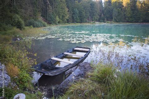 Barque Sur Le Lac Genin Dans L Ain En France En T Entre Oyonnax Et