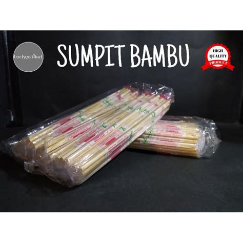 Jual Sumpit Bambu Isi Set Sumpit Kayu Steril Sekali Pakai Sumpit