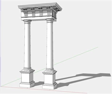 The Doric Order Classic Architecture In Sketchup Finewoodworking