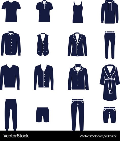 Different types of men clothes Royalty Free Vector Image