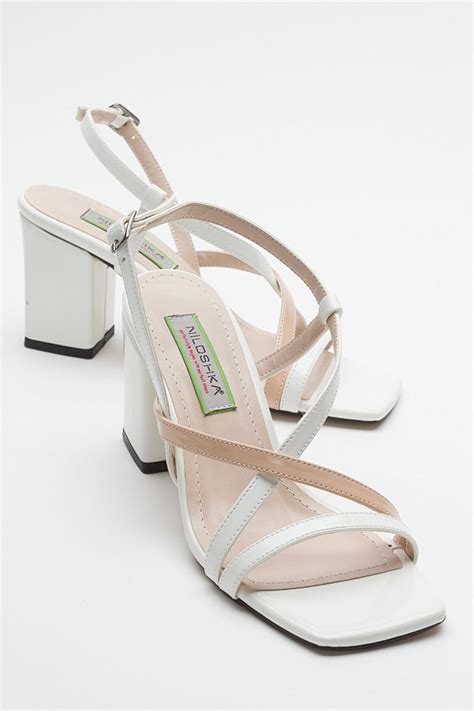 Niloshka Game Beyaz Nude Rugan Kadın Sandalet Fiyatı Yorumları