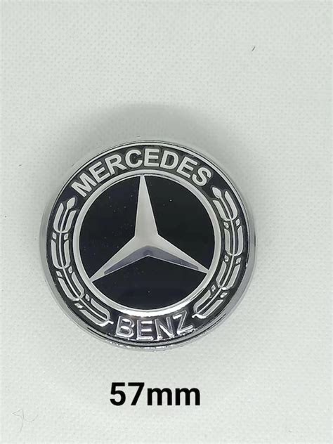 Logo Capot Mercedes AMG noir 57mm Emblème CLASSE C E CLK S Etsy France