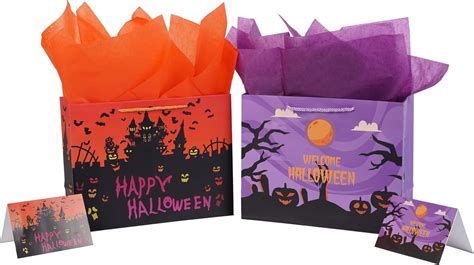 Amazon Lyforpyton 2 Pack Large Halloween Bags With Tissue Paper