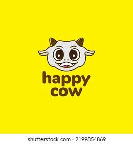 Fat Cute Cow Logo Design Stock Vector (Royalty Free) 2199854869 ...