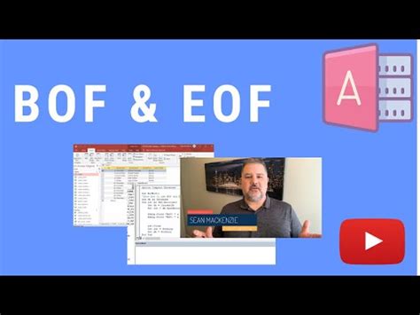 How To Use BOF And EOF On Recordsets In MS Access YouTube