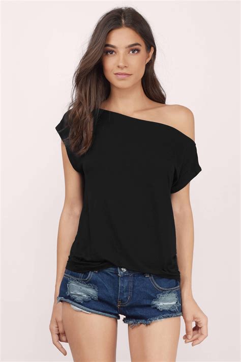 Tops One Shoulder Off Shoulder Top