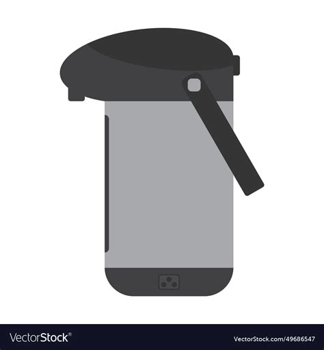 Flat Hot Water Kettle On White Royalty Free Vector Image