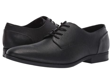 Calvin Klein Mens Lucca Leather Dress Shoes In Black For Men Lyst