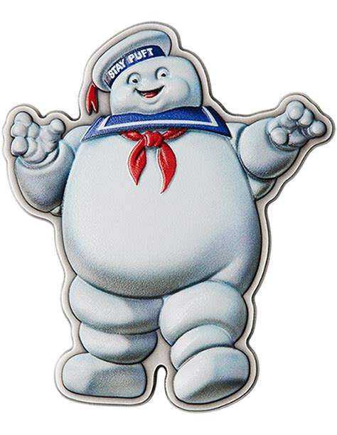 GHOSTBUSTERS Stay Puft Shaped 2 Oz Silbermünze 5 Niue 2024