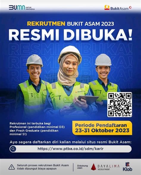 Open Recruitment Oleh PT Bukit Asam Departemen Teknik Geofisika