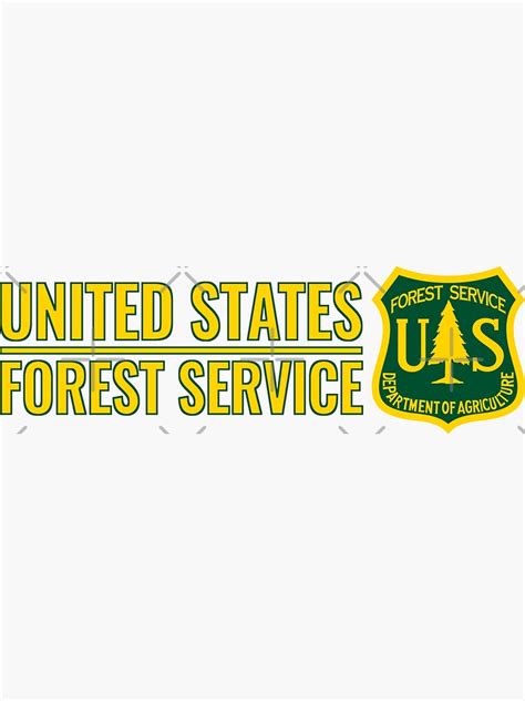 Us Forest Service Green And Yellow Sticker For Sale By