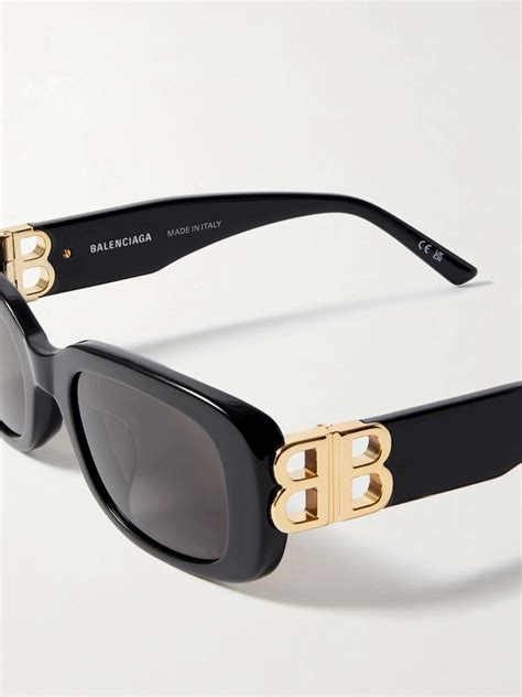 Balenciaga Eyewear Dynasty Bb Rectangular Frame Acetate Sunglasses