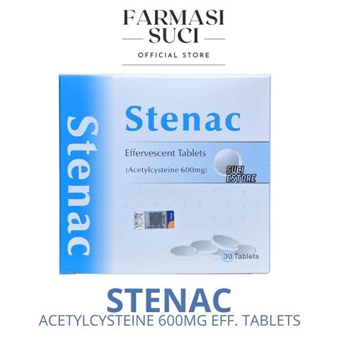 Stenac Effervescent Tablets Acetylcysteine Mg Shopee Malaysia