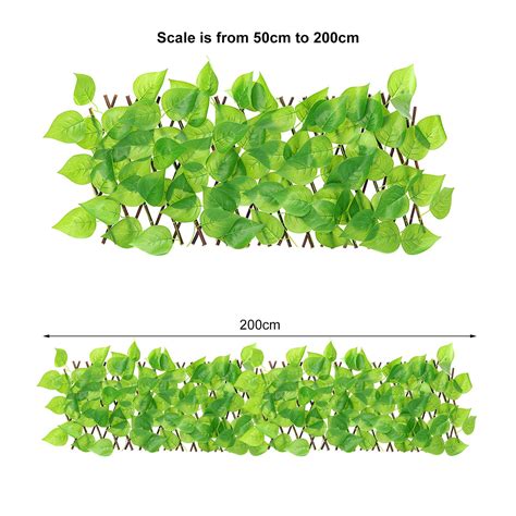 Retractable Artificial Wooden Fence Hedge Expandab... – Vicedeal