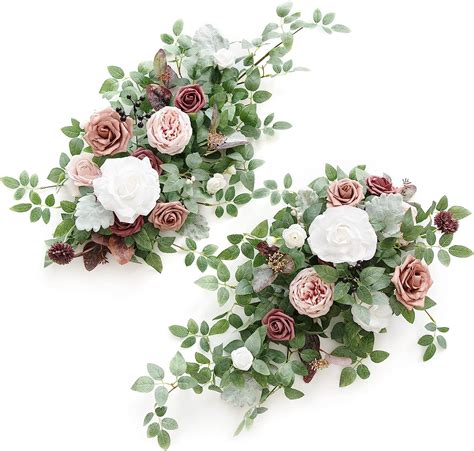 Buy Lings Moment 2pcs Artificial Floral Swags Centerpieces Wedding