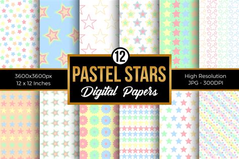 Pastel Stars Seamless Pattern Graphic by Creative Store · Creative Fabrica