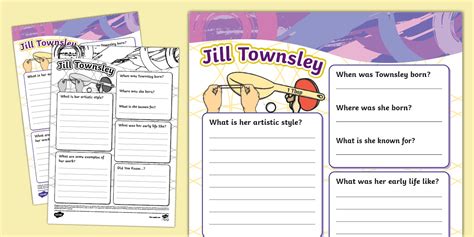 Jill Townsley Fact File Template Lehrer Gemacht Twinkl