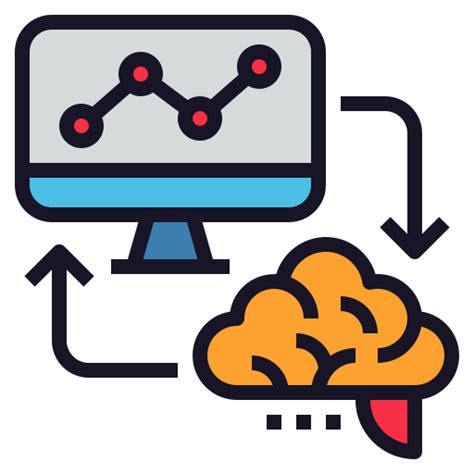 Icono De Interfaz Cerebro Computadora Becris Lineal Color