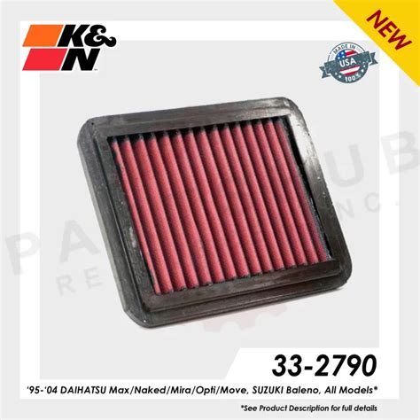 K N Air Filter Daihatsu Max Naked Mira Opti Move