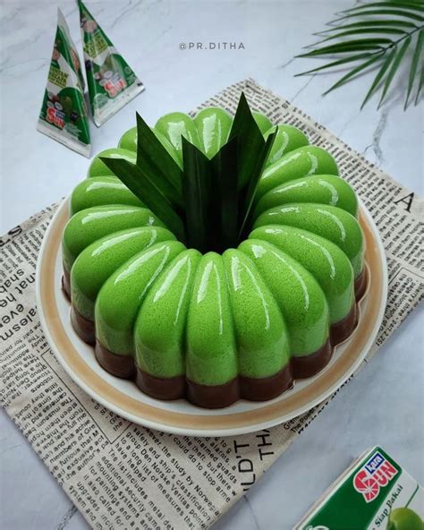 Resep Puding Lumut Pandan Coklat Dari Prditha Resep Puding Puding Coklat Resep