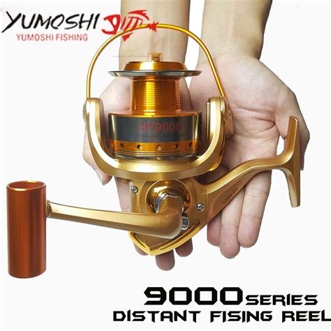 New YUMOSHI Large Size Fishing Reel Metal Main Body Spinning Reel 12BB