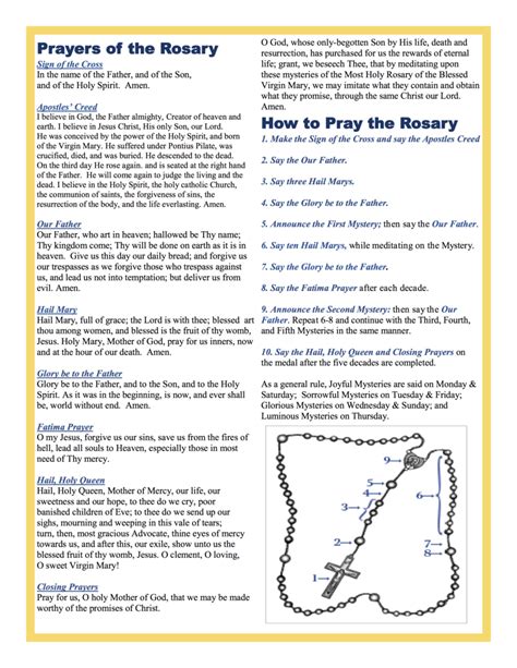 How To Pray The Rosary Pdf Printable