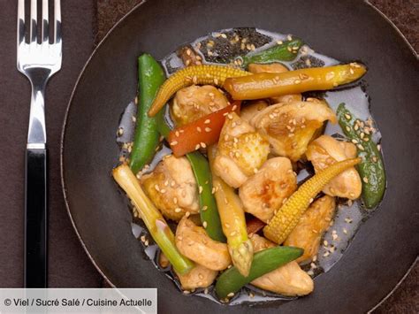 Sauté de volaille et petits légumes au wok electrique facile