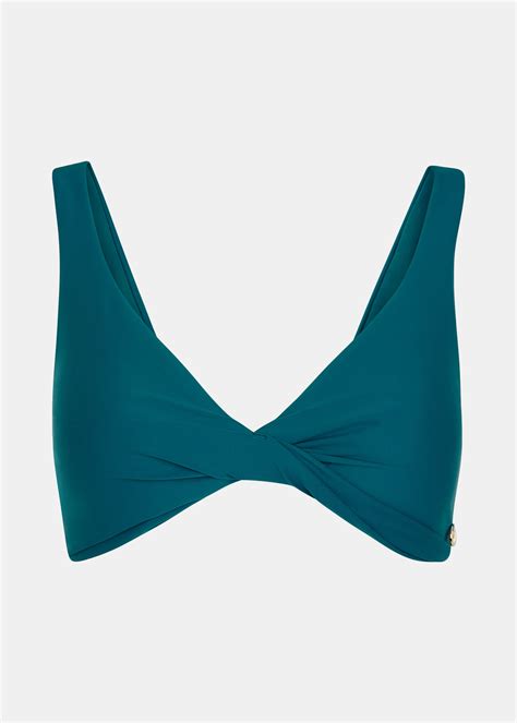 Teal Twist Front Bikini Top Whistles