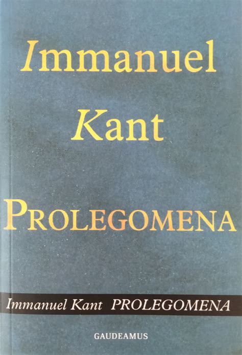 Immanuel Kant Prolegomena Sammakon Kirjakauppa