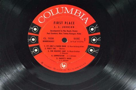 Jj Johnson First Place Jazz Vinyl Columbia Cl 1030 Lefflers Antiques