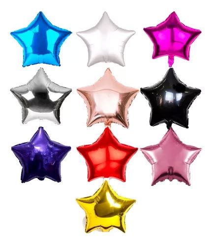 Globo Estrella Metalizado 10 Pulgadas Pack X5 Unidades MercadoLibre