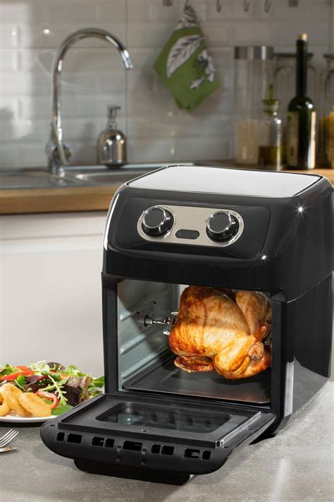 Fryers Rotisserie Air Fryer Oven 12 Litre Energy Efficient Black