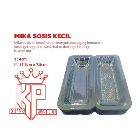 Jual Isi Pcs Mika Tray Sosis Kecil Mika Tray Small Bening Shopee