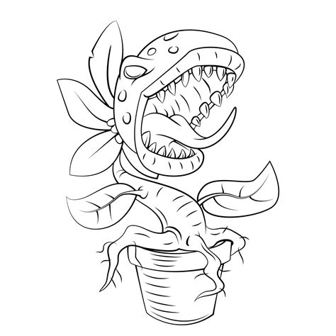 Plant Monster Sketch Illustration 16674168 Vector Art At Vecteezy