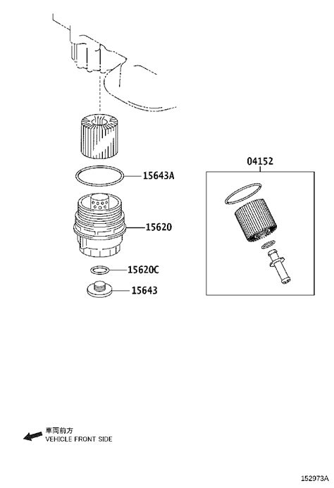 04152 31090 Element Kit Oil Filter Toyota YoshiParts