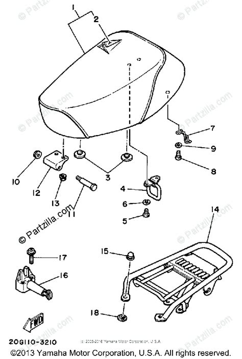 Yamaha Scooter Oem Parts Diagram For Seat Partzilla