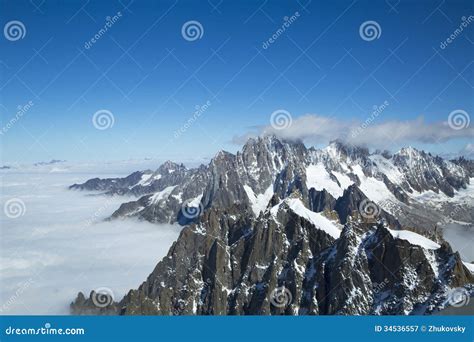 Mont Blanc Massif In The French Apls Stock Image Image Of Cliff