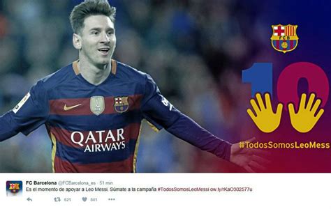 FC Barcelona Miguel Cardenal Todos somos Messi es una campaña