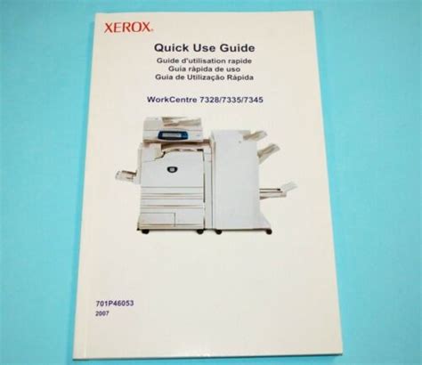 Xerox Quick Use Guide Workcentre 7328 7335 7345 User Manual Book Ebay