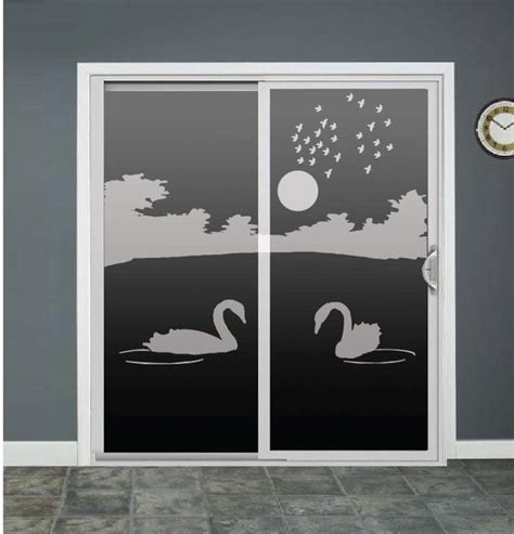 Swan Lake Glass Door Decals Sliding Door Decal Door Stickers