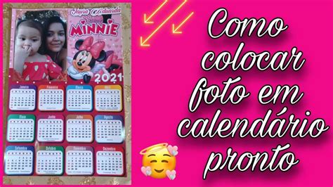 Como colocar foto em calendário YouTube