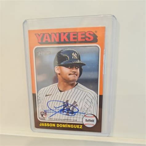 Topps Heritage Jasson Dominguez Real One Rookie Rc Auto Autograph