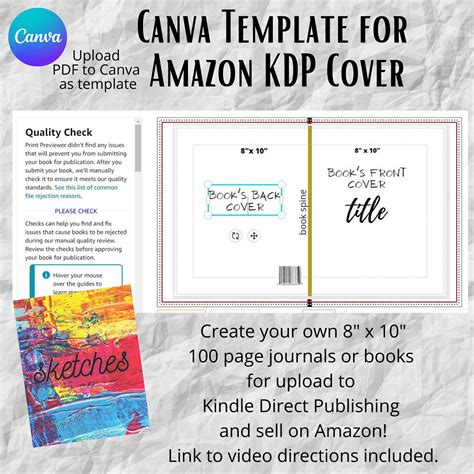 8 X 10 PDF Template For Book Cover For KDP Create Covers For Books Up