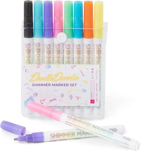 Amazon SAKEYR Super Squiggles Outline Markers Shimmer Markers Set