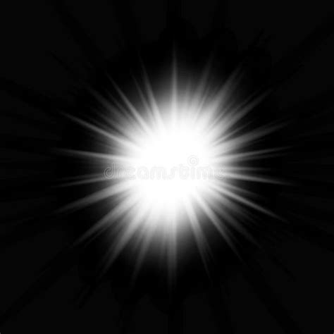 White Glowing Light Burst Explosion Stock Illustration Illustration