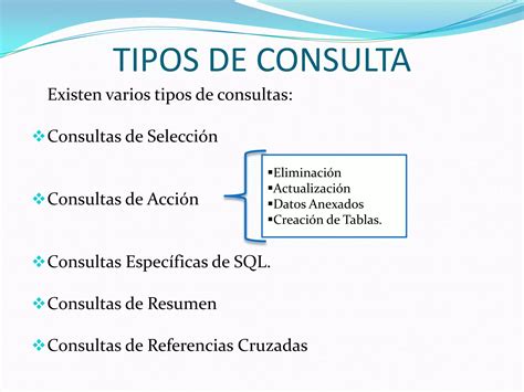 Acces Tipos De Consultas PPT Descarga Gratuita