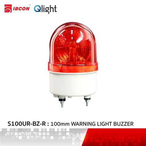 S100UR BZ Ø100mm Bulb Revolving Warning Light with Buzzer IBCON