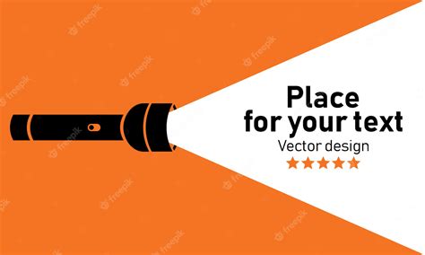 Premium Vector | Flashlight in flat style template