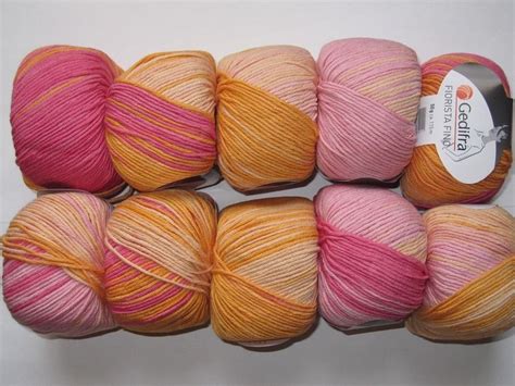 10 Pelotes De Coton Fiorista Fino De Gedifra Multicolore Coloris 06321